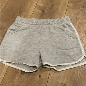 gray shorts, light use, shorter